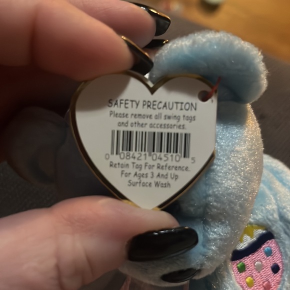 “EGGS II ”2001 TY BEANIE BABIES BLUE BEAR RARE WITH  ERRORS 8.5” TAG - Picture 10 of 12